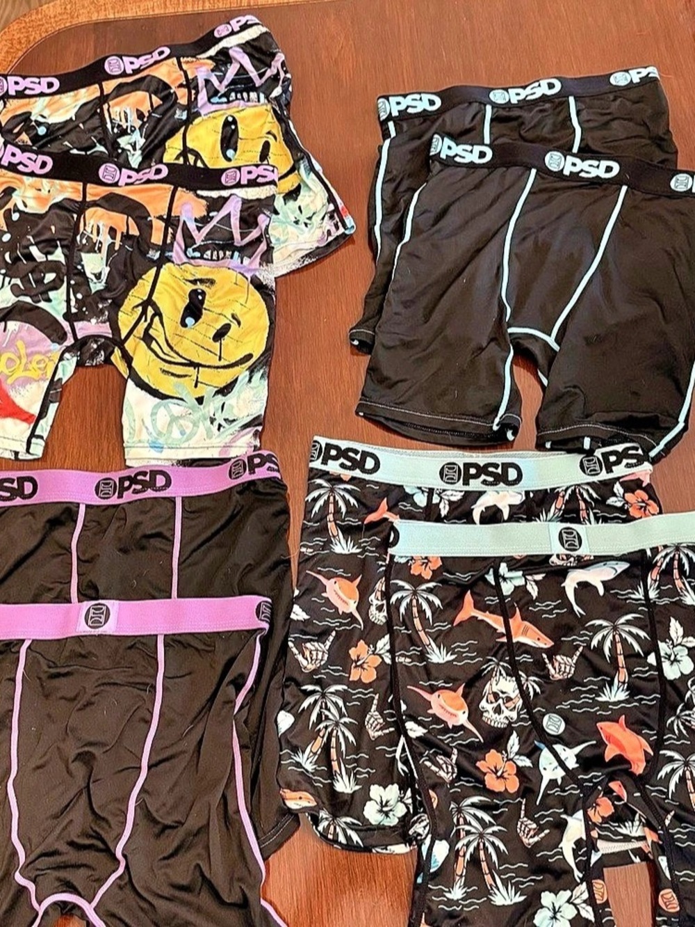 PSD Youth Boxer Briefs Lot XL 8-Pair Set Multicolor